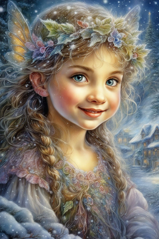 Fairy Illustration, Fairy Art, Blond Fairy, Nursery Wall Art, Aqua