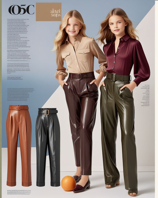 wear leather brown pants - Playground