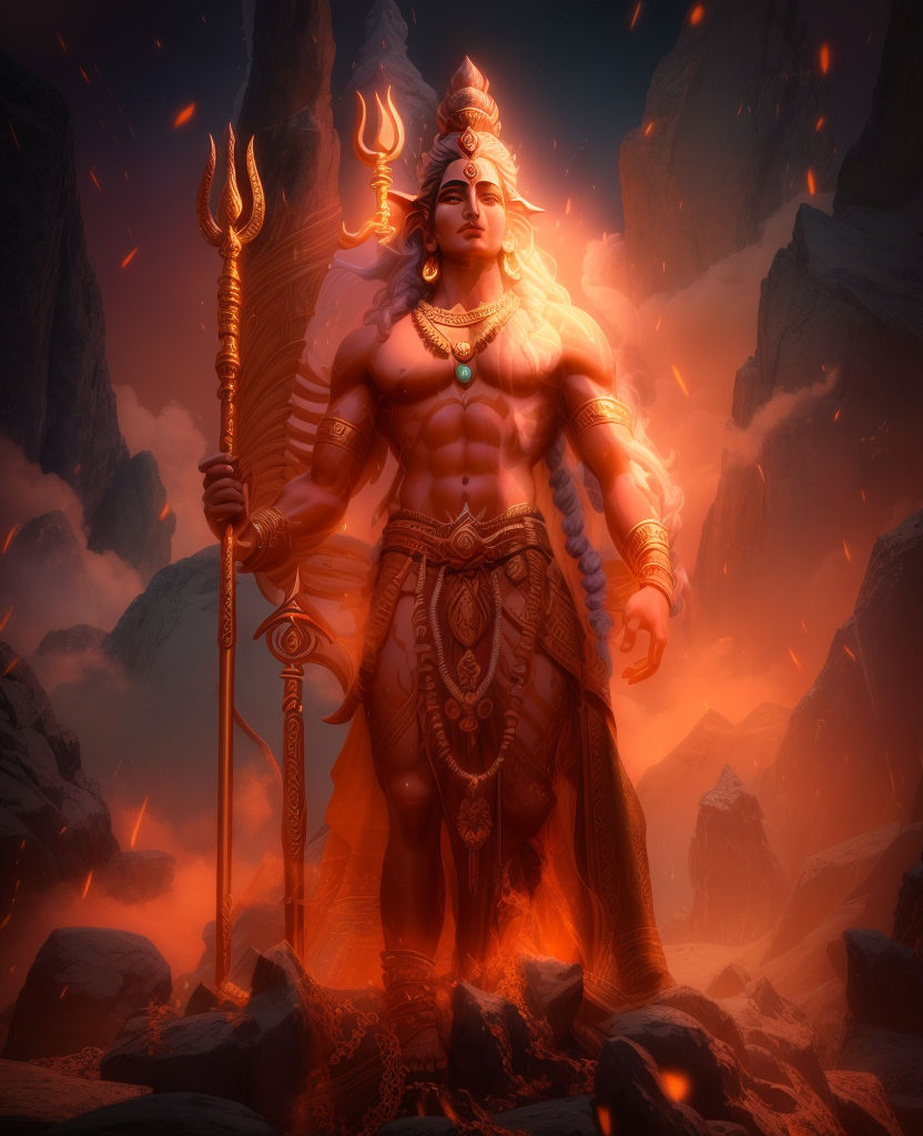 Interio Crafts Lord Shiva Standing Pose Orange Digital Reprint 13 inch x 9  inch Painting Price in India - Buy Interio Crafts Lord Shiva Standing Pose  Orange Digital Reprint 13 inch x