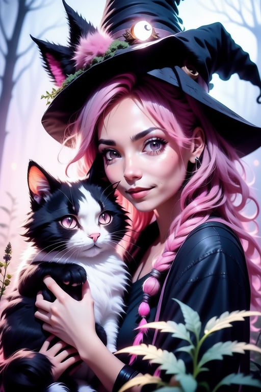 cat girl with pink hair - Playground