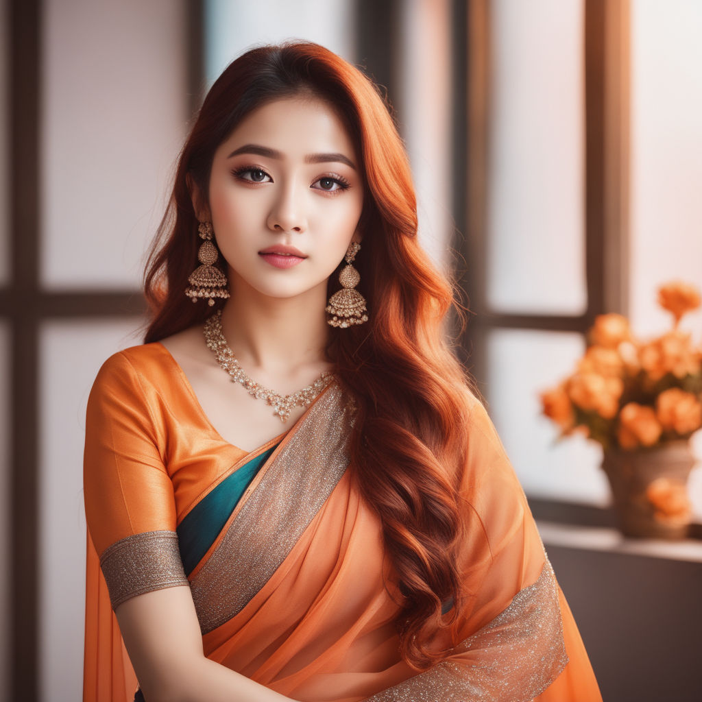 Close Up Portrait Of Indian Hindu Girl At Traditional Violet Saree Posed At  Street. Stock Photo, Picture and Royalty Free Image. Image 111305511.