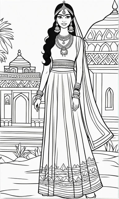 indian princess coloring pages