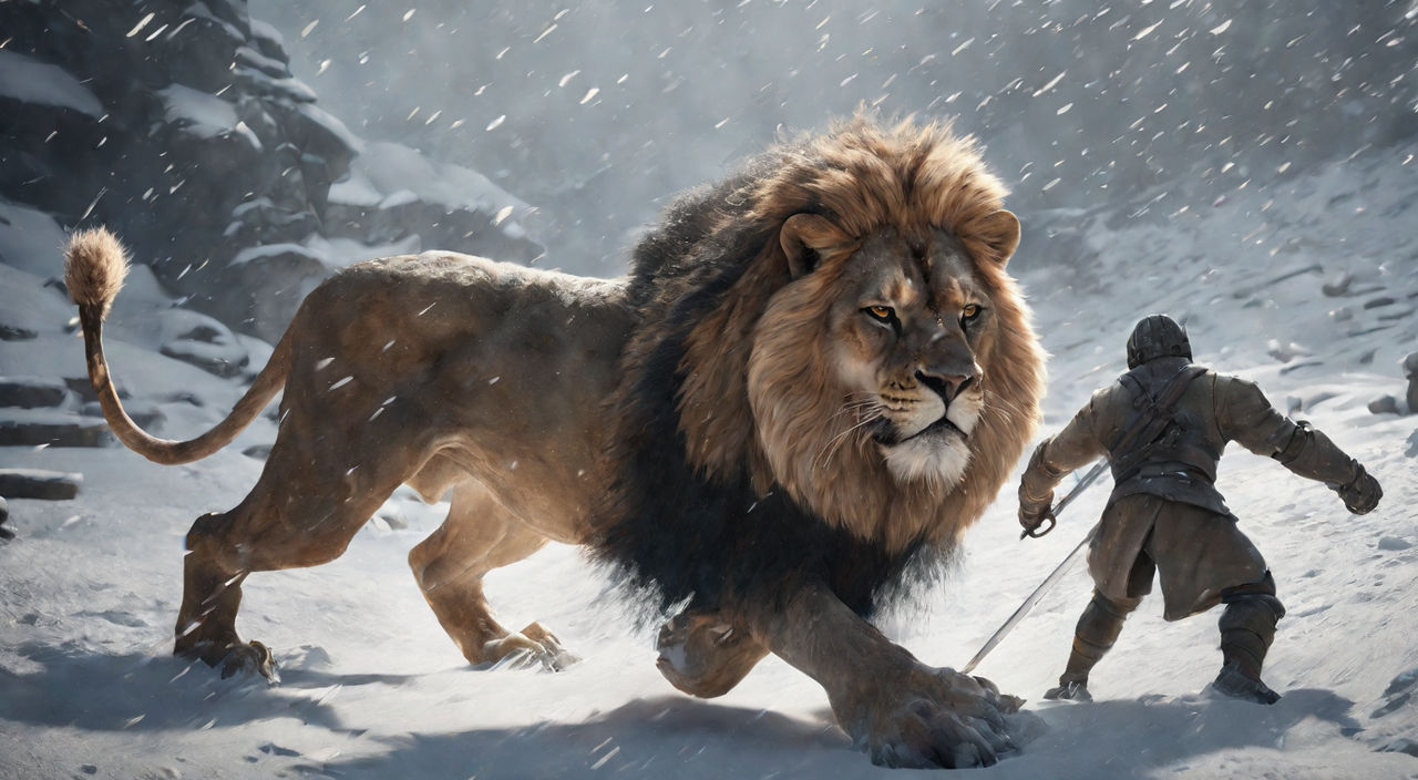 Aslan and Creatures from The Chronicles of Narnia Desktop Wallpaper