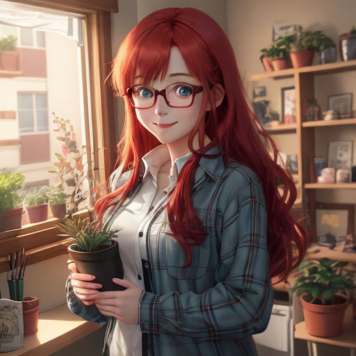 Aoi Ogata #redhead digital art #2K #wallpaper #hdwallpaper #desktop | Anime  art, Character art, Red hair anime characters