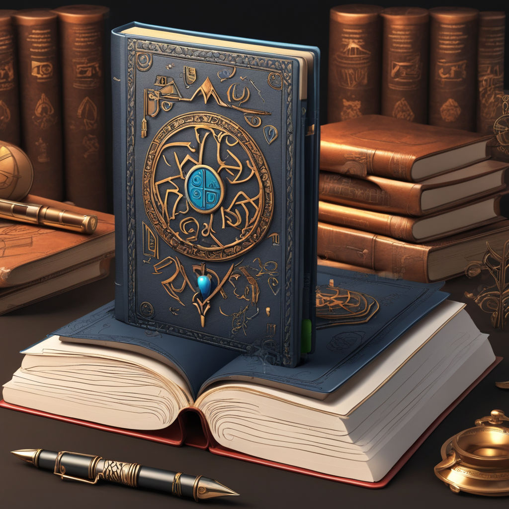 book with eye on the cover, magic book, spell book, 8k, high res