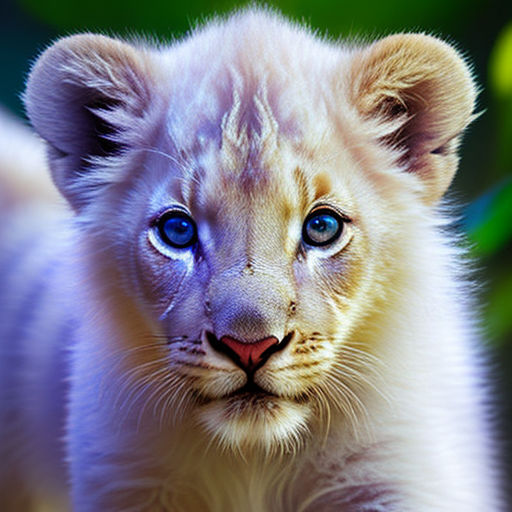 cute white lion cubs with blue eyes