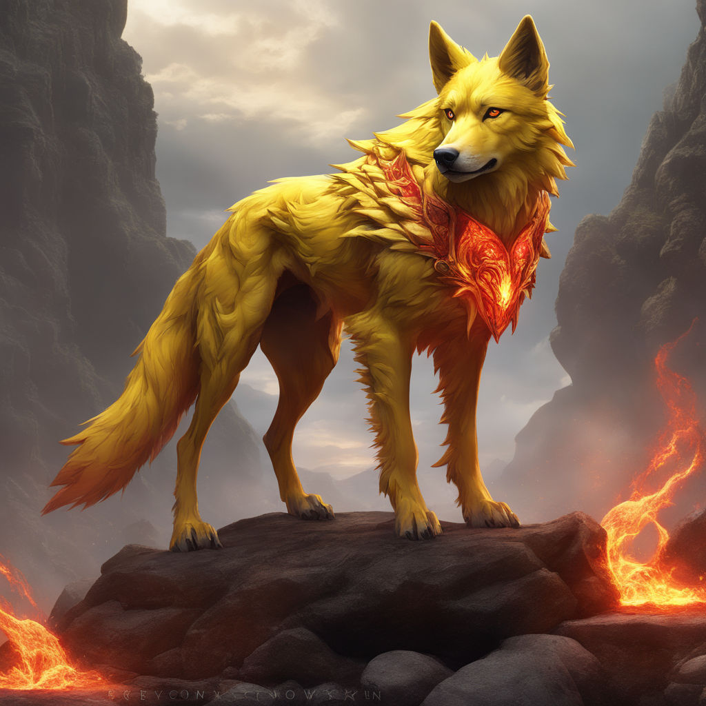 anime orange wolf