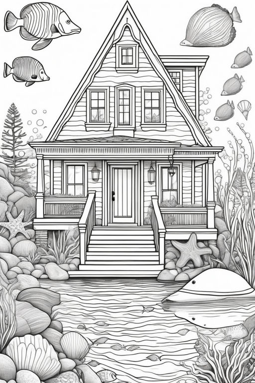 house built on sand coloring pages