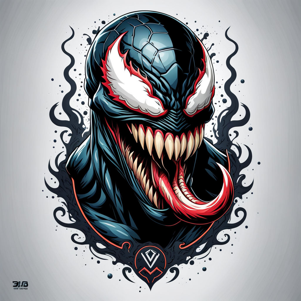 How to Draw Venom Face - YouTube