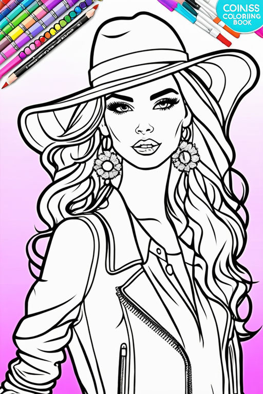 Fashion Coloring Book for Girls Ages 8-12: Fun Coloring Pages for