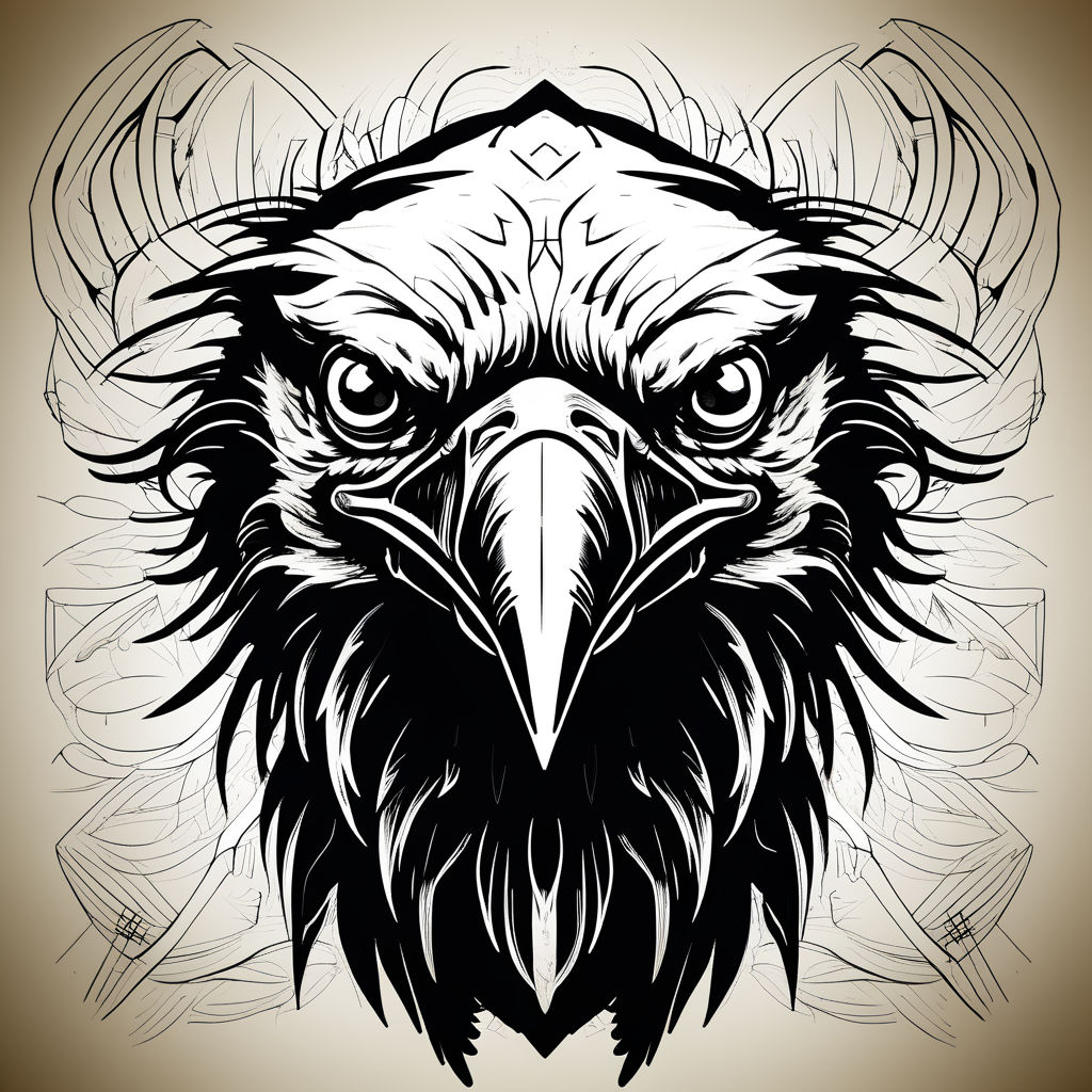 Raven tribal tattoo logo icon design 36383543 Vector Art at Vecteezy