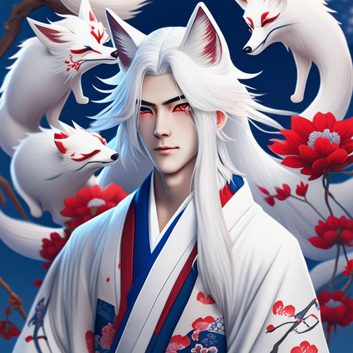 blue nine tailed fox