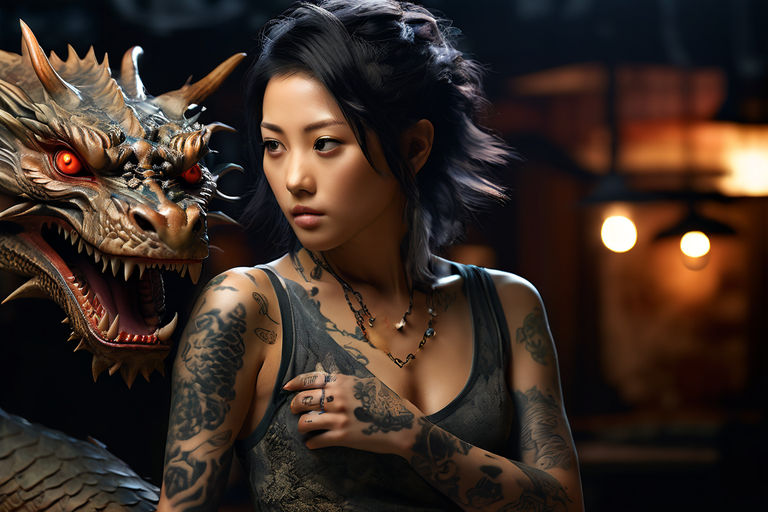 Dragon Tattoo, arm tattoo, legendary Creature, mammal png | PNGEgg