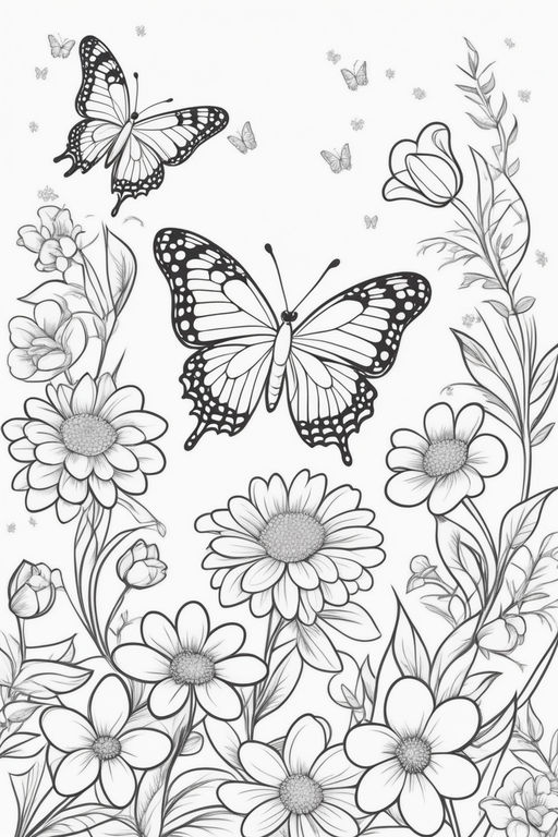 Flowers and Butterflies Stress Relief Coloring Book for Adults: An adult  coloring Flowers and Butterfly Coloring Book with Beautiful lilly's, roses,  daisies and many more floral coloring pages by Calm Minds