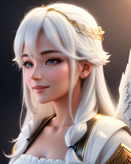 Premium Photo  Beautiful angel girl in anime style