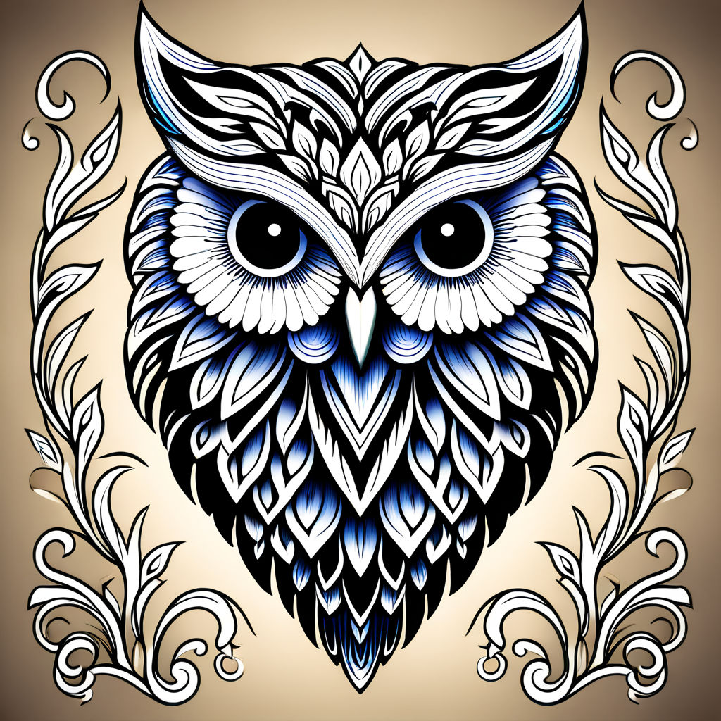 Black and Grey Owl Tattoo Design – Tattoos Wizard Designs