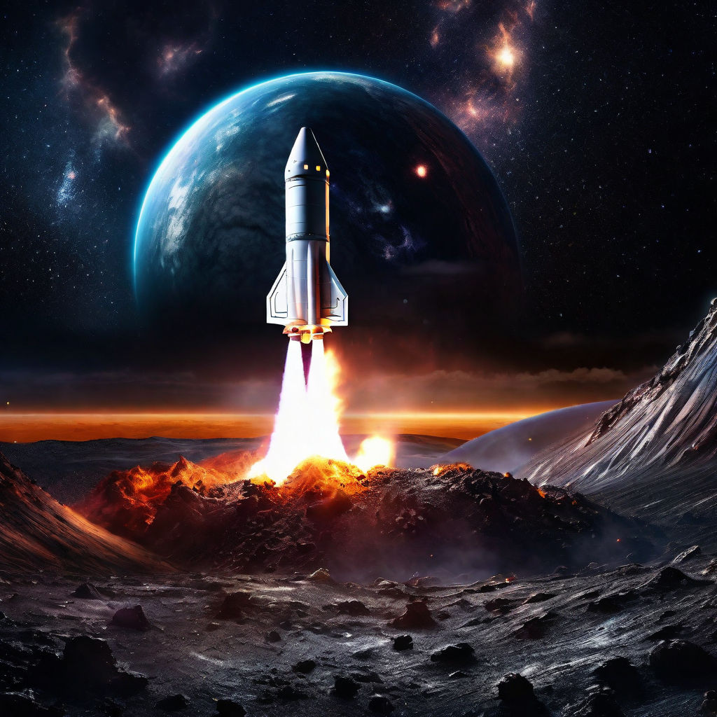 Astronaut Wallpaper 4K, Rocket, Surreal