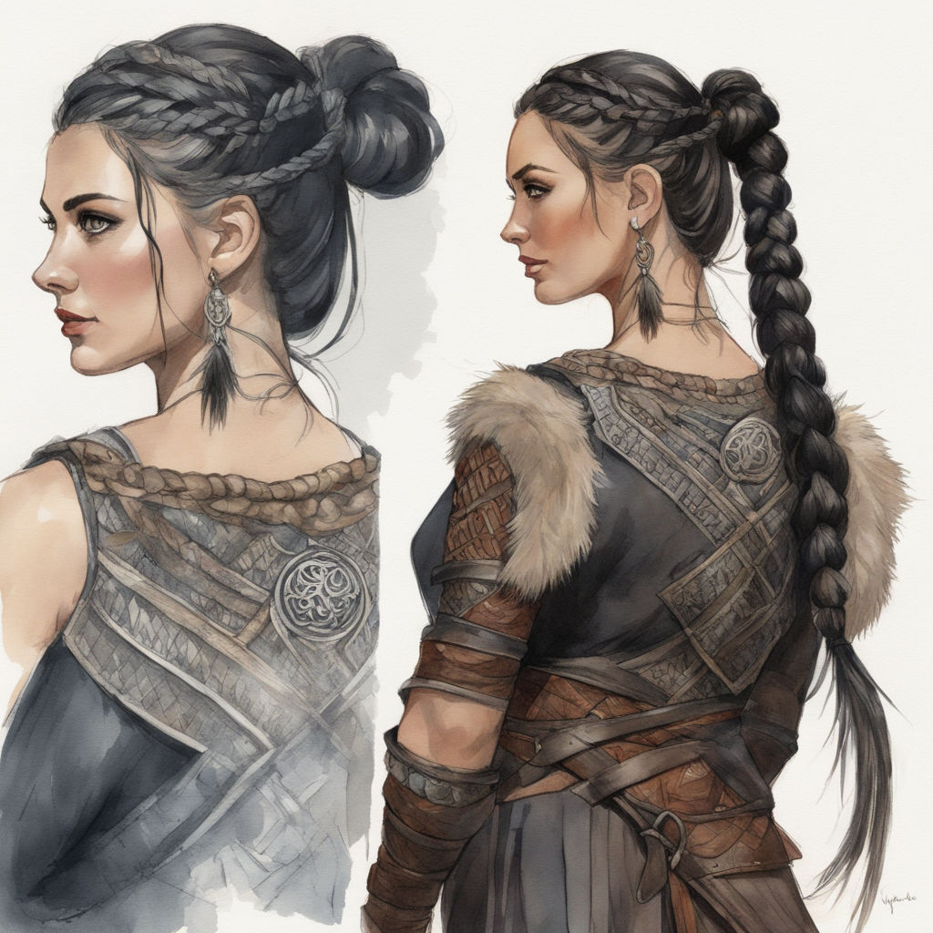 ArtStation - Female Braided Hair viking style