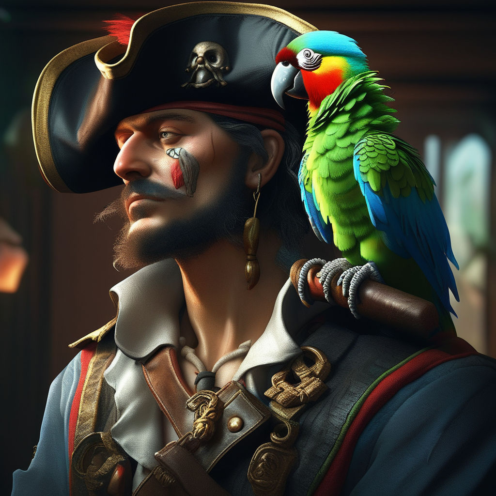 pirate parrot shoulder