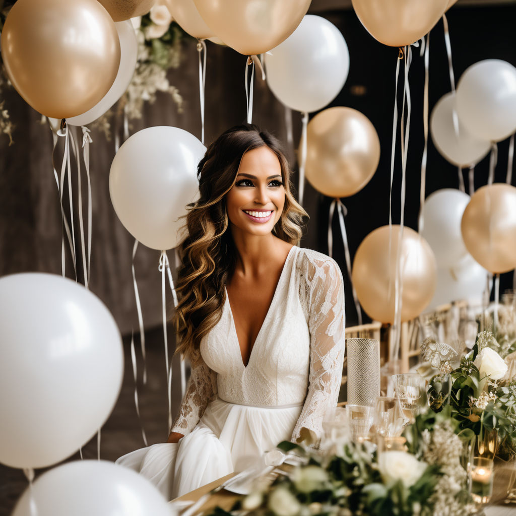 white dress with gold details - Playground