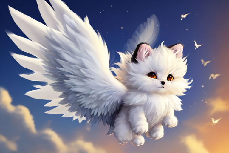 anime cats with wings