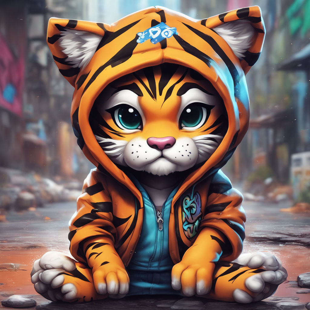 Cute Tiger: Anime style