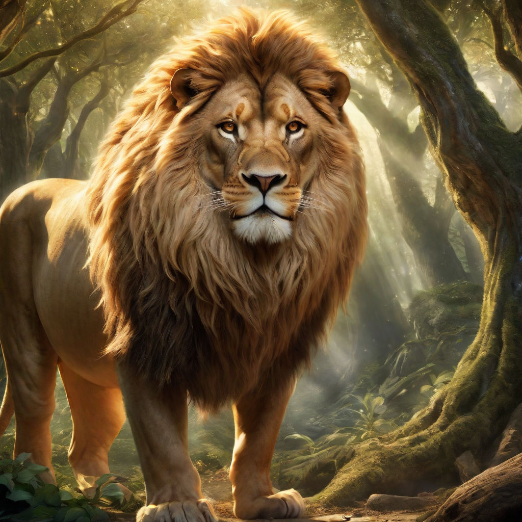 Aslan and Creatures from The Chronicles of Narnia Desktop Wallpaper