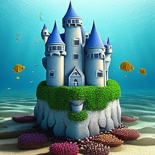 underwater castle clipart