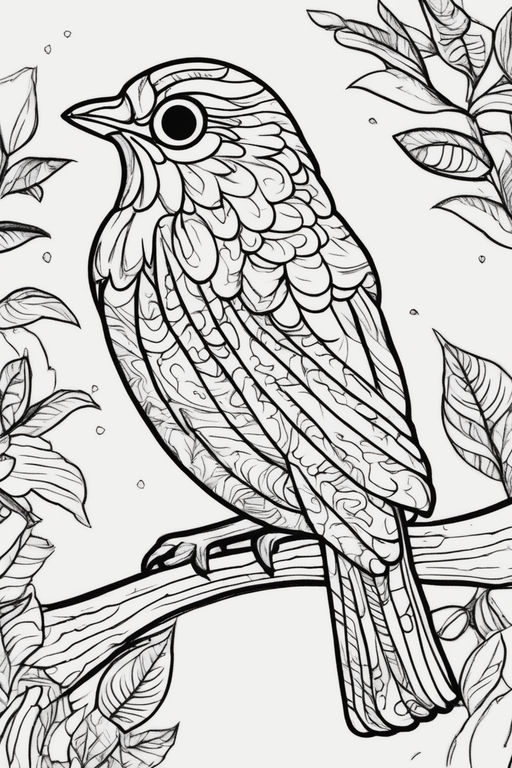 cardinal bird coloring page