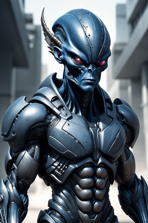 Romantic Blue Skinned Alien Man posing. Stock Photo by ©purplestar 249144178