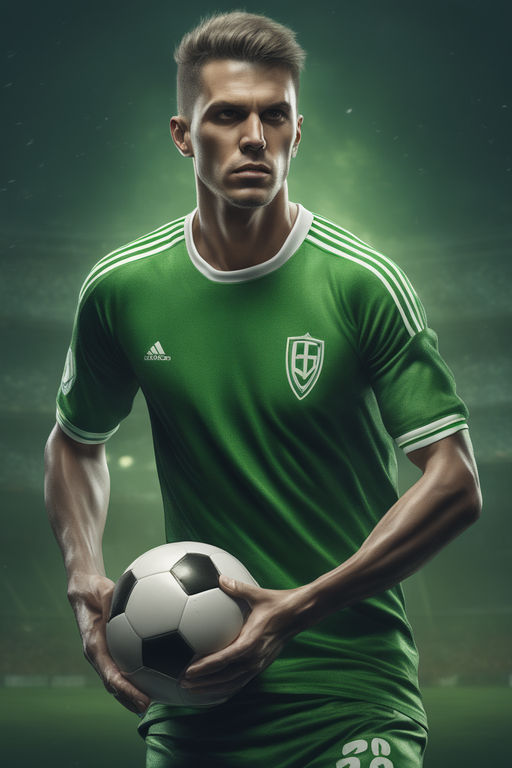 ArtStation - Soccer Football Red and Blue color Jersey Player-11