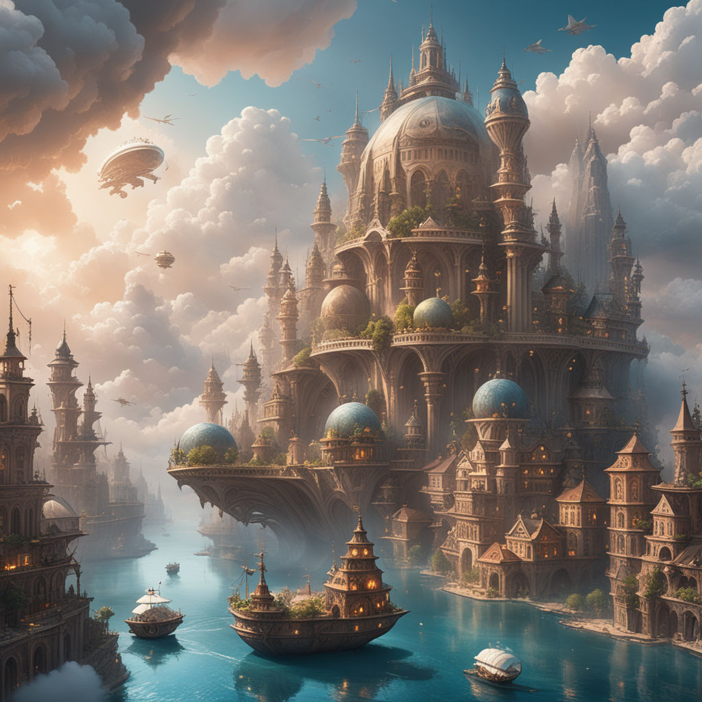 floating city fantasy