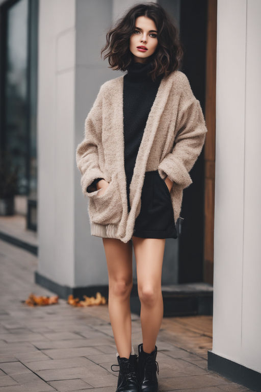 oversized sweater that hangs off one shoulder