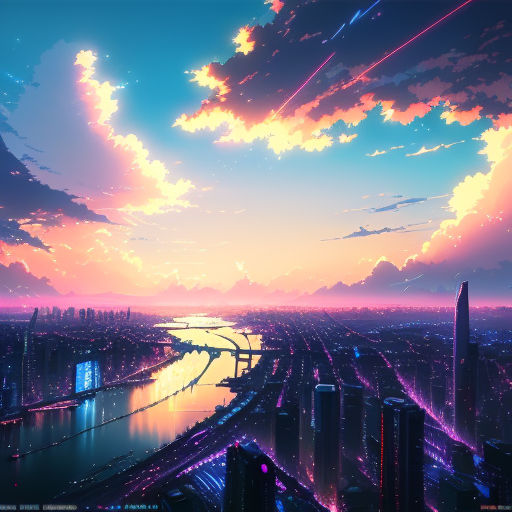 Anime Scenery Sunset Wallpaper Download | MobCup