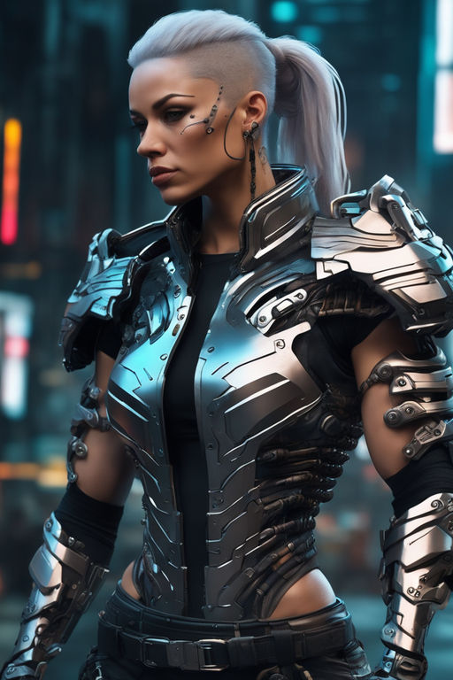 Female warrior with futuristic clothing - Playground