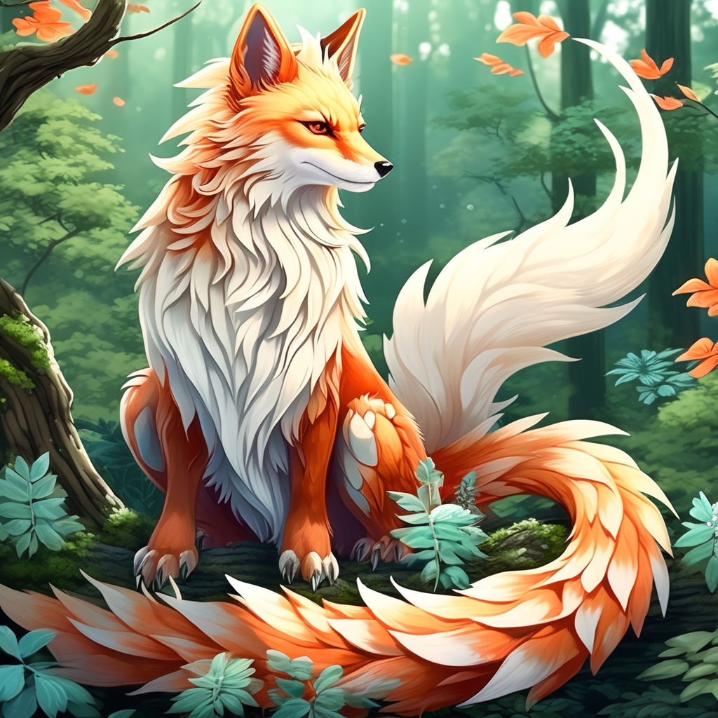 Nine tailed fox by cargobakeshop | Pintura de zorro, Arte de zorro, Dibujos  bonitos