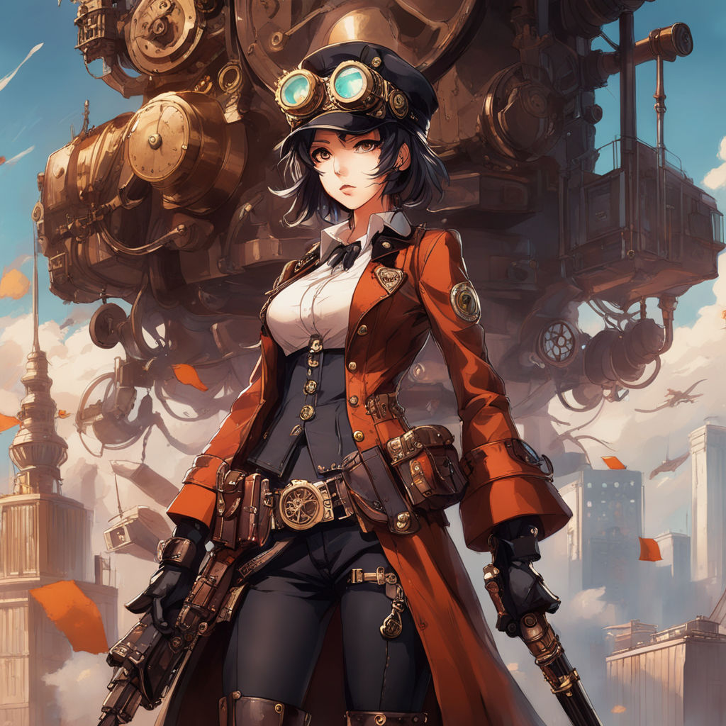 Steampunk Dresses, costume, anime, game, character | Stable Diffusion