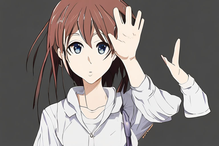 waving cute anime girl by kaheljustpaul on DeviantArt