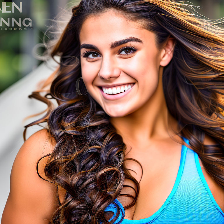 A beautiful happy smiled fitness woman - Playground