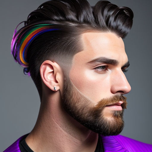 cute hipster multicolor hair