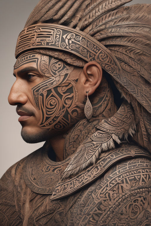 aztec warrior head tattoo