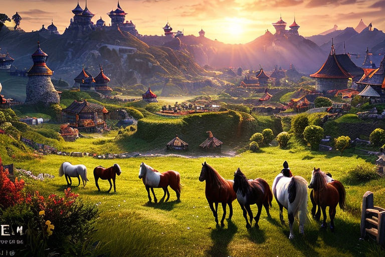 horse farm wallpaper