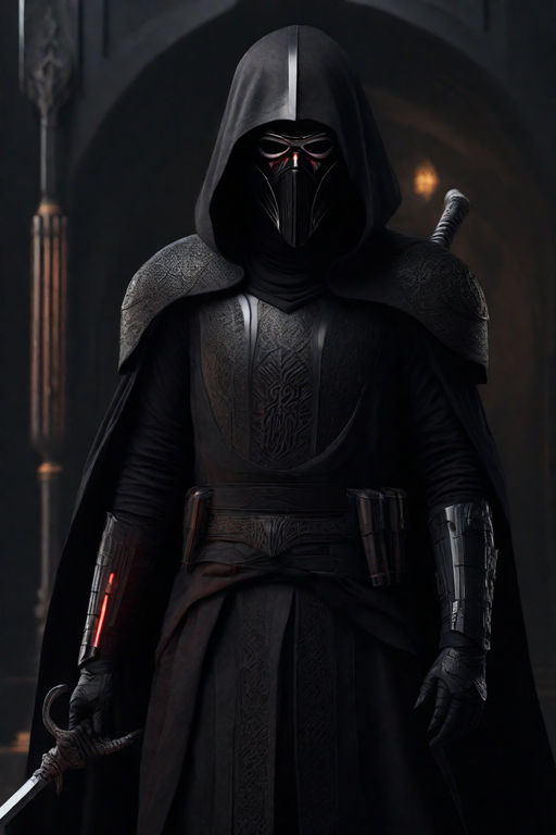 A Sith Lord wearing a respirator - Playground