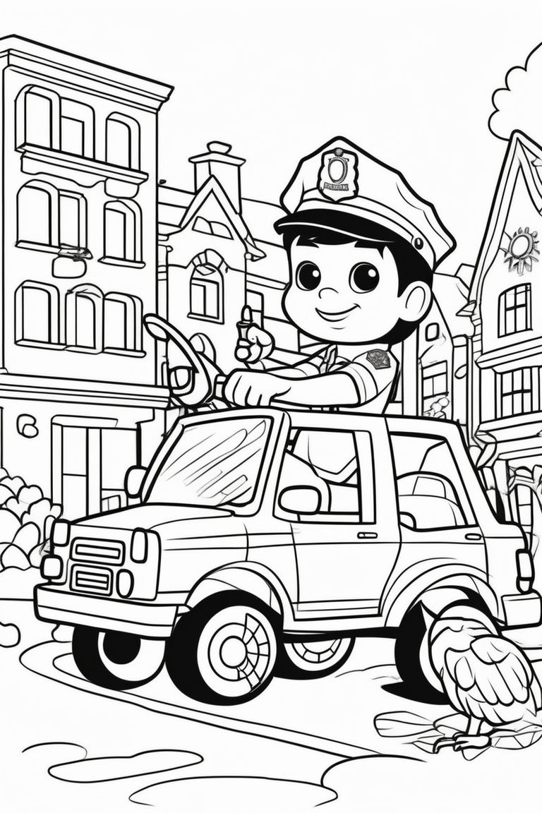 20 Police Car Coloring Pages (Free PDF Printables)