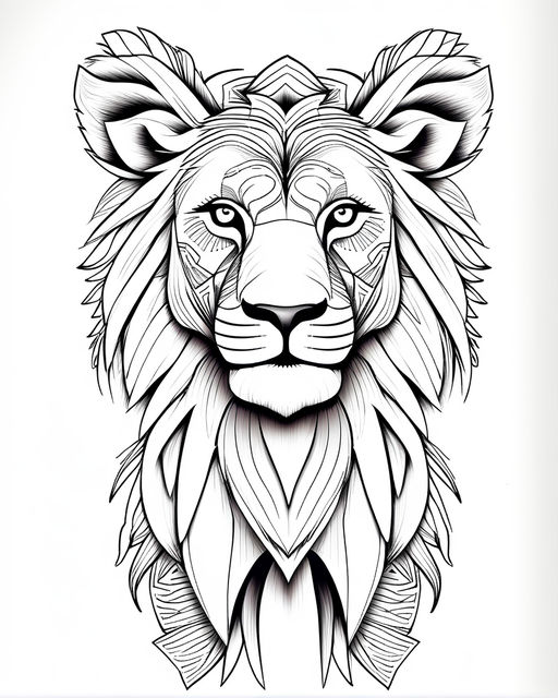 Top more than 163 lion line drawing latest