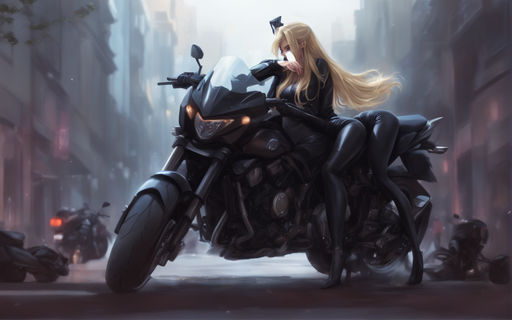 Anime Girl On Motorcycle In Autumn Background, 3d Rendering Illustrationthe  Couple Had A Happy Wedding Day With A Motorcycle Next To Him, Hd  Photography Photo Background Image And Wallpaper for Free Download