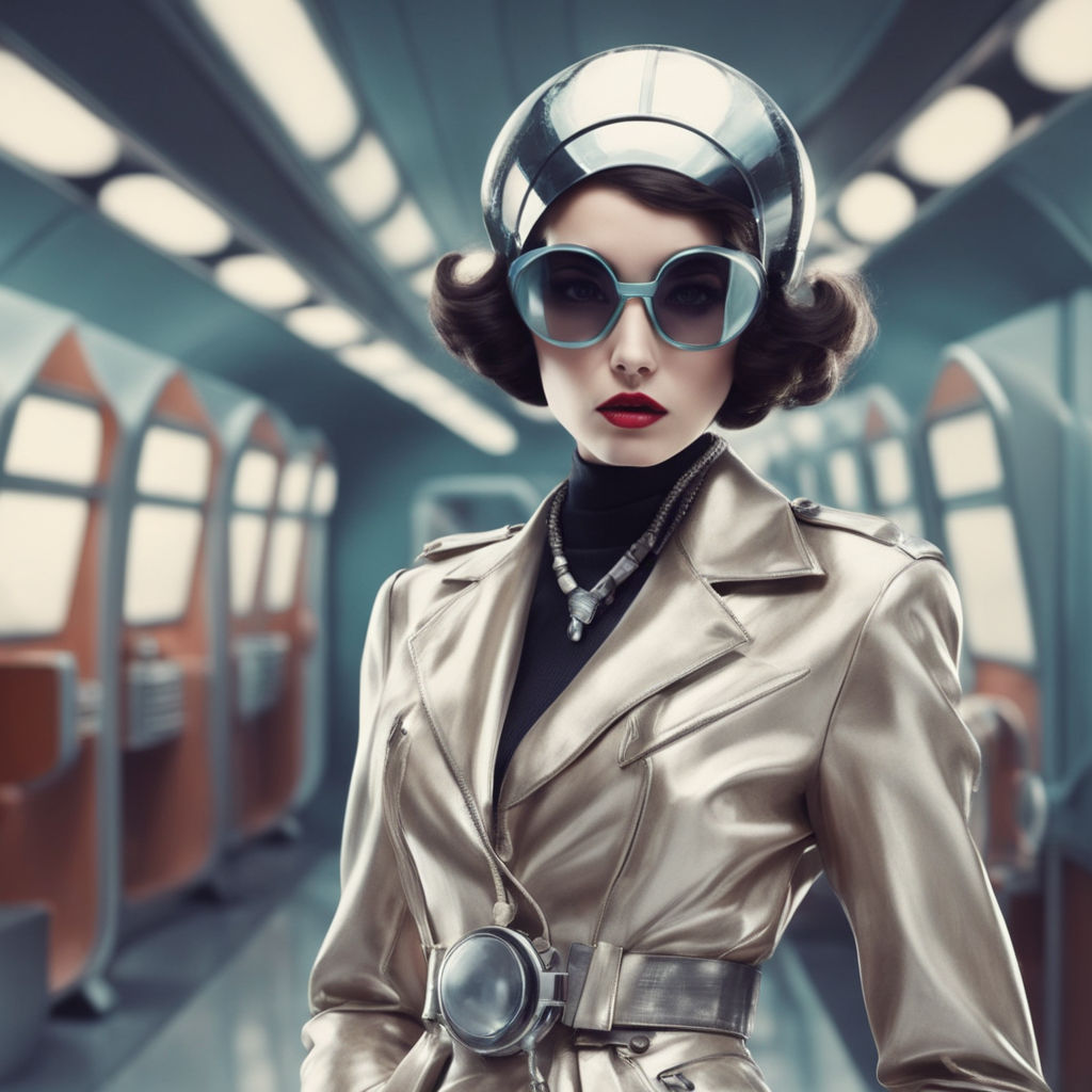 Illustration of retro-futuristic fashion - Playground