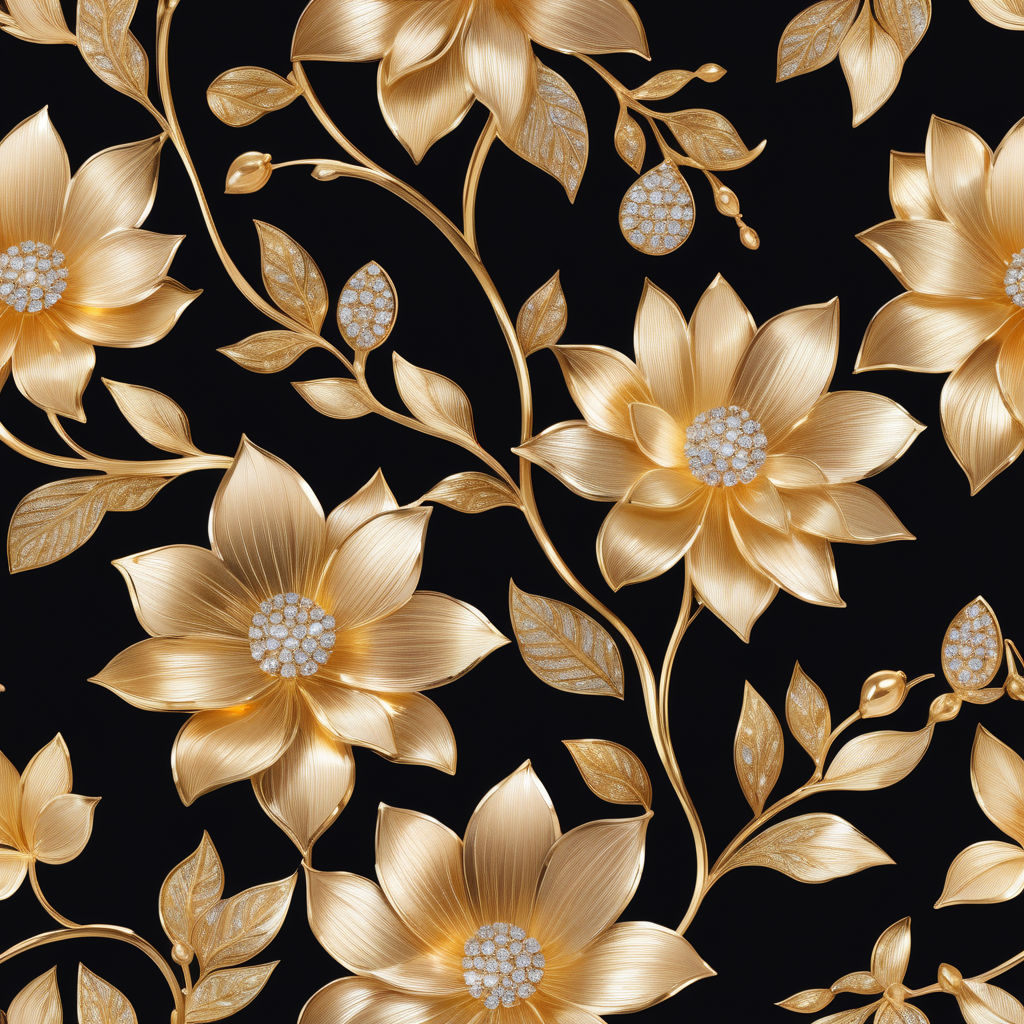 3D Triangle Floral Pearl Fabric - Yellow - 3D Embroidered Floral Desig
