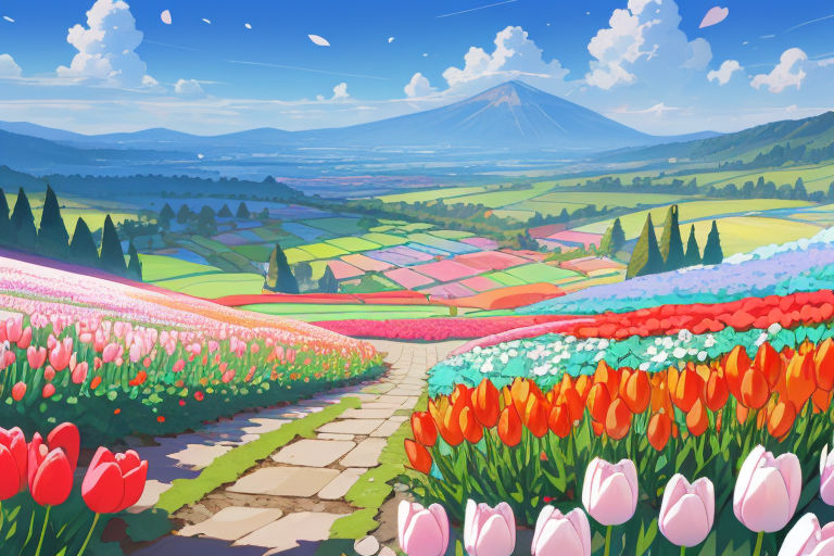 Anime flowers clouds HD wallpaper  Wallpaper Flare