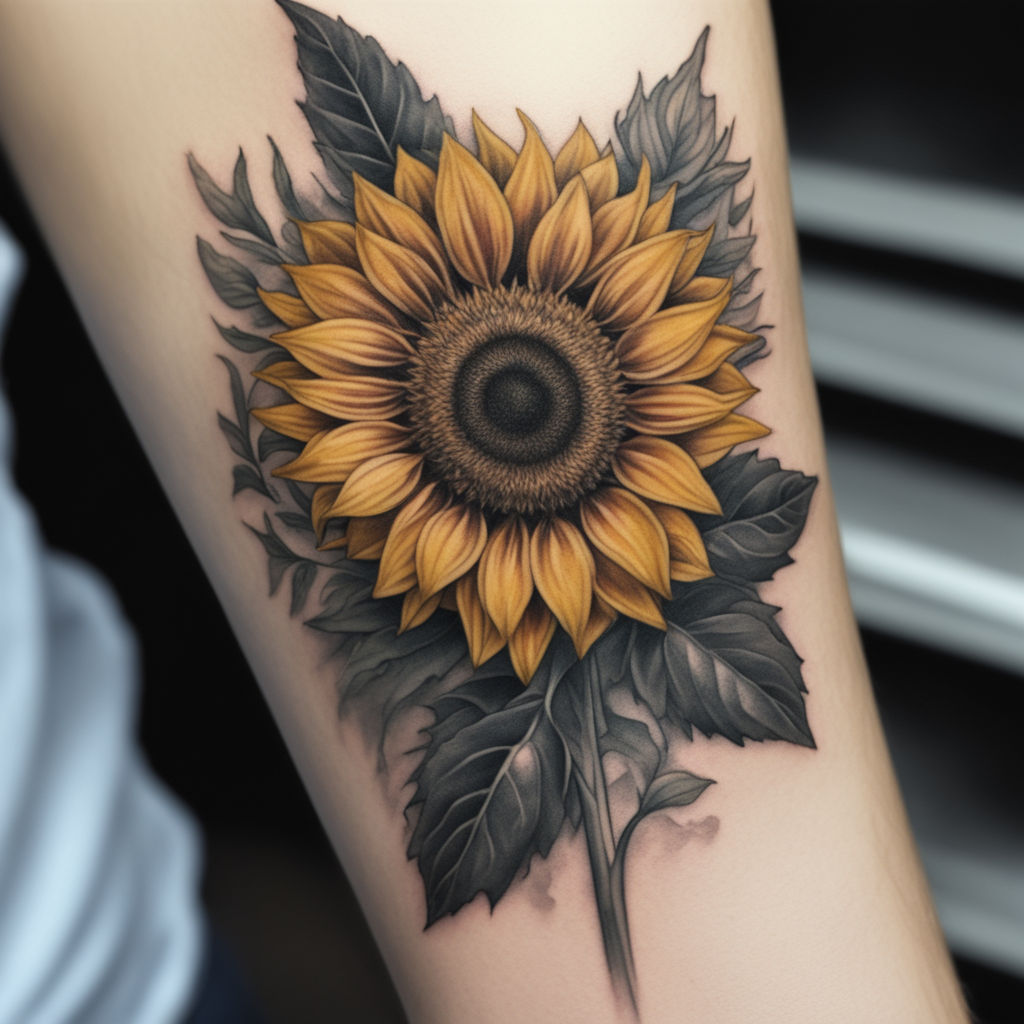 Watercolor sunflower tattoo by Mentjuh on DeviantArt